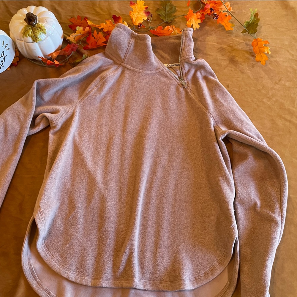 Asymmetrical Fleece Pullover Jacket